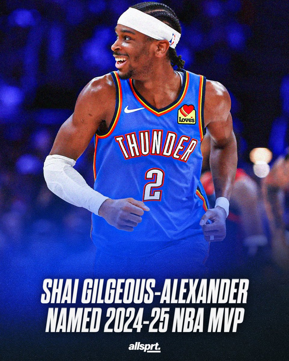 AllSprtCom's tweet image. SGA has been named the MVP!

#nba