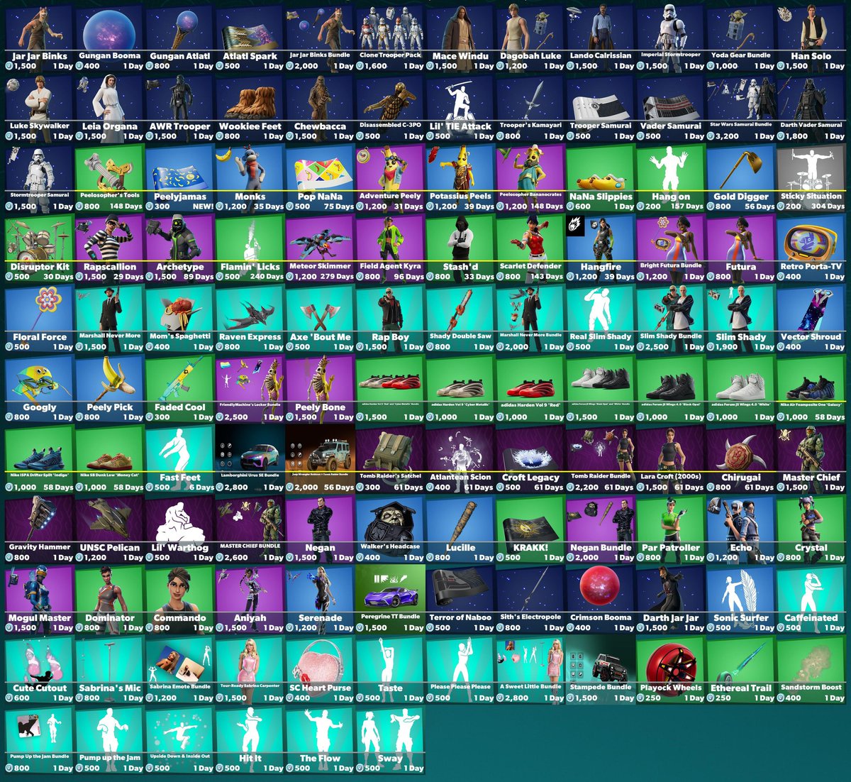 Lara Croft está de regreso! Nueva tienda de fortnite! No olvides apoyar tus compras usando nuestro código Walter_SL en la tienda de Fortnite! Te agradecería mucho si me regalas tu apoyo ya que para mí es muy importante si me apoyas♥️

Tienda web:
fortnite.com/item-shop?crea…