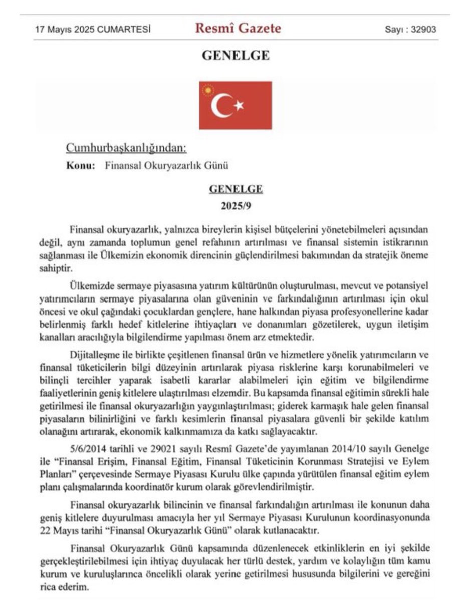 DocDerindere's tweet photo. 22 Mayıs “finansal okuryazarlık” günü ilan edildi😍… https://t.co/qUfY1N1sQo
