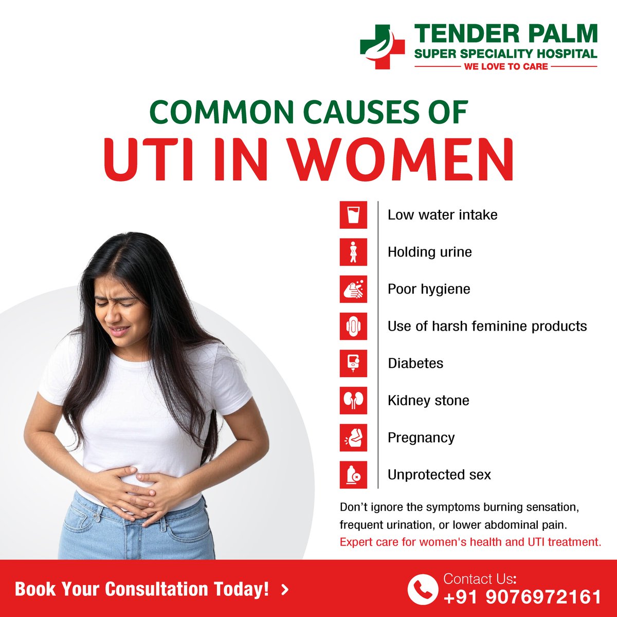 Stay aware, stay healthy. Learn the causes of UTI and consult our experts.