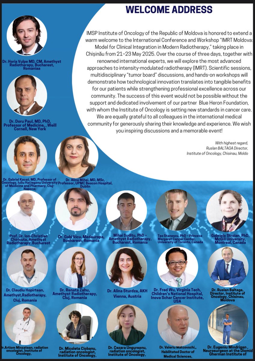 Excited to kick off our 3-day conference on IMRT implementation at the Institute of Oncology in Chișinău, Moldova with a historical overview of target volume delineation by our keynote speaker Dr. Christian Chiricuță. 
Thank you blueheronfoundation.org for sponsoring!