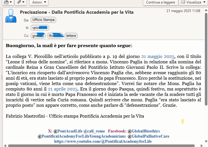 La precisazione della <a href="/PontAcadLife/">Pontifical Academy Life</a> che i lettori del <a href="/Corriere/">Corriere della Sera</a> oggi non possono leggere... <a href="/gvecchi/">Gian Guido Vecchi</a> <a href="/vpiccolillo/">virginia piccolillo</a> <a href="/diocesidiroma/">Diocesi di Roma</a> <a href="/Pontifex/">Pope Leo XIV</a> <a href="/PontIstGP2/">IstitutoGP2 in Laterano</a>