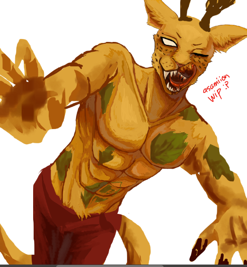 another wip ignore his herobrine eye #BEASTARS