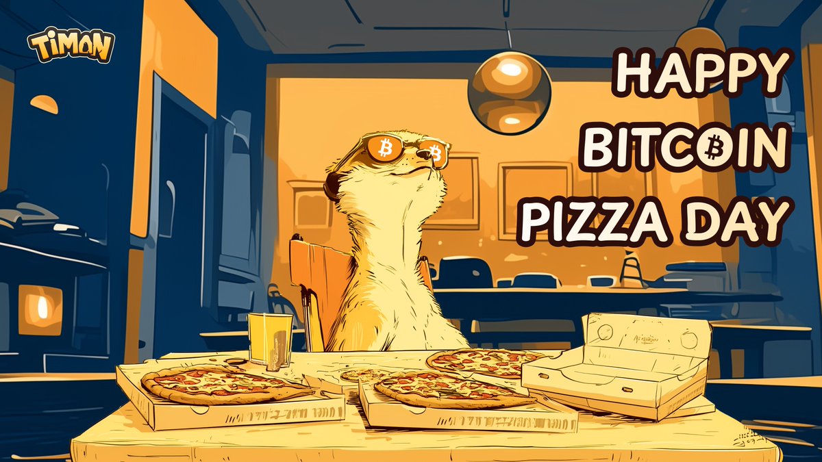 Happy Bitcoin Pizza Day Timoners🍕 

From 10,000 BTC for 2 pizzas to $110K BTC, we’ve come a long way.  

Join Timon Mini App &amp; earn BTC now: t.me/TimonFunBot/ti…