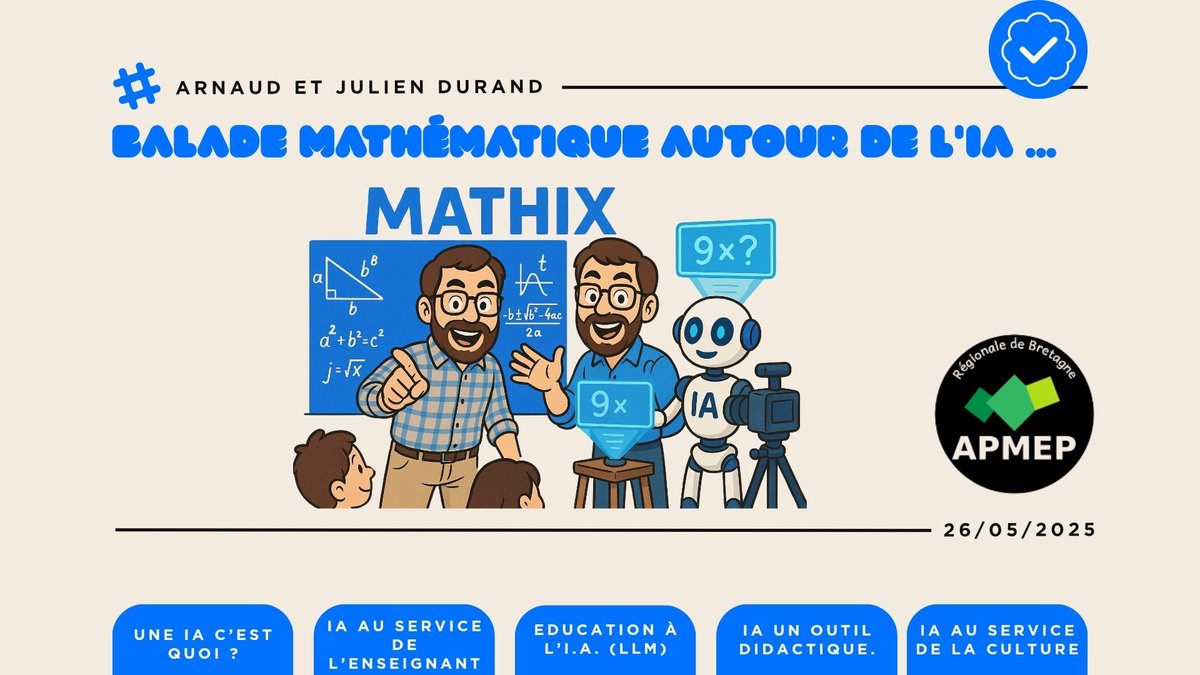 Durand Arnaud (@durandarno) on Twitter photo Avec <a href="/DurandJ10603421/">Julien Durand</a> on est prêt pour parler d'IA à l'APMEP de Bretagne ce samedi !! <a href="/Apmep_Nat/">APMEP Nationale</a> Avec <a href="/DurandJ10603421/">Julien Durand</a> on est prêt pour parler d'IA à l'APMEP de Bretagne ce samedi !! <a href="/Apmep_Nat/">APMEP Nationale</a>