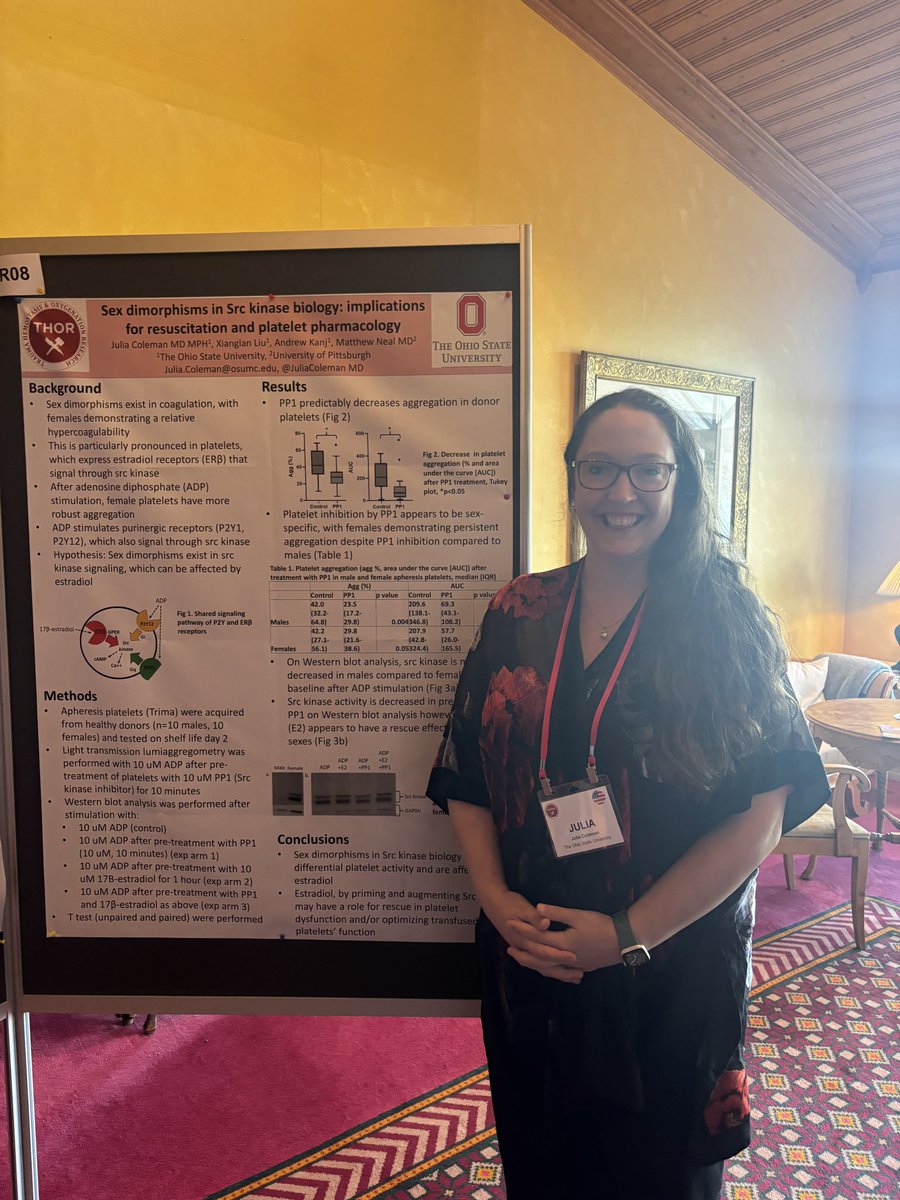 Julia R Coleman, MD MPH (@juliacolemanmd) on Twitter photo Grateful to <a href="/theTHORnetwork/">THOR_Network</a> for the opportunity to present our work <a href="/OhioStateSurg/">Ohio State Wexner Medical Center Surgery Dept.</a> on sex dimorphisms in Src kinase - a possible mechanism for estrogen priming of P2Y receptors on platelets. Should we be thinking about platelet transfusion & antiplatelet therapy different by sex? Grateful to <a href="/theTHORnetwork/">THOR_Network</a> for the opportunity to present our work <a href="/OhioStateSurg/">Ohio State Wexner Medical Center Surgery Dept.</a> on sex dimorphisms in Src kinase - a possible mechanism for estrogen priming of P2Y receptors on platelets. Should we be thinking about platelet transfusion & antiplatelet therapy different by sex?