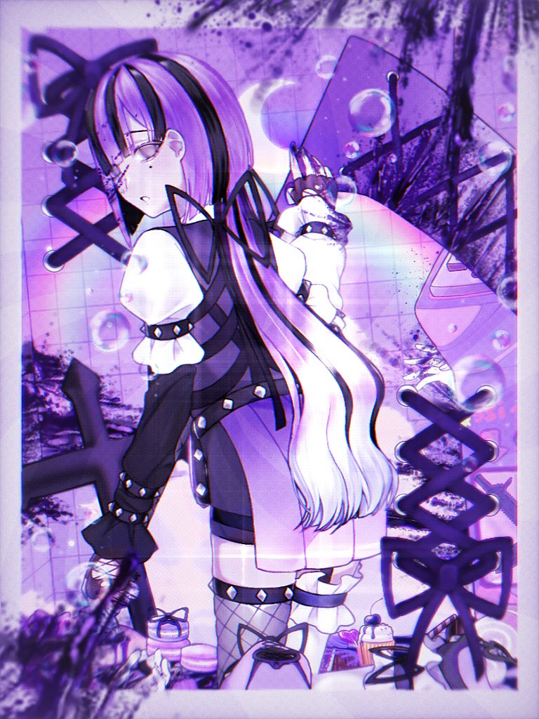 munii1010551's tweet photo. 💜🖤💀　#オリキャラ https://t.co/V4qPNfjv1W