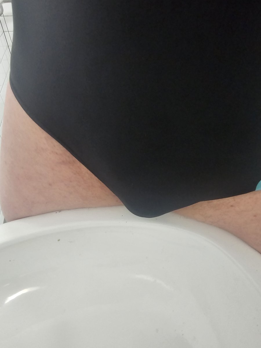 Swimsuit 1 just purchased and straight to the shopping center toilet to put it on