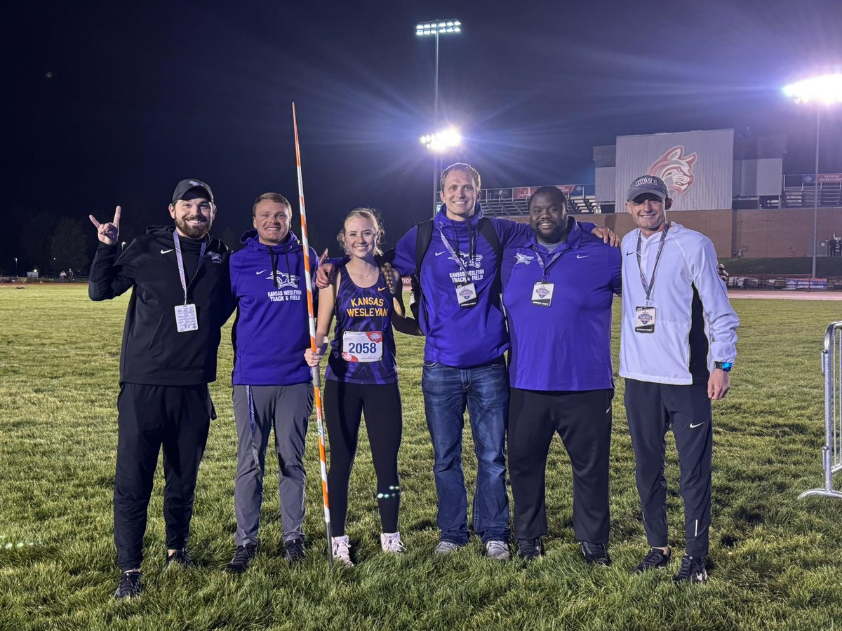 TRACK | Wolf wins NAIA Women's Javelin title, becomes KWU's first-ever National Champion -- bit.ly/4ji0Xzk