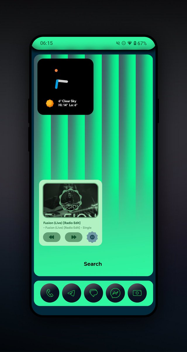 Morning 
#kwgt Bloom <a href="/A_Space_Dust/">Space Dust</a> (music widget 
#klwp setup 
Wall by me, inspired <a href="/MarcusBremen/">MarcusBremen</a> 
#photoeditor
#nothingphone3aPro