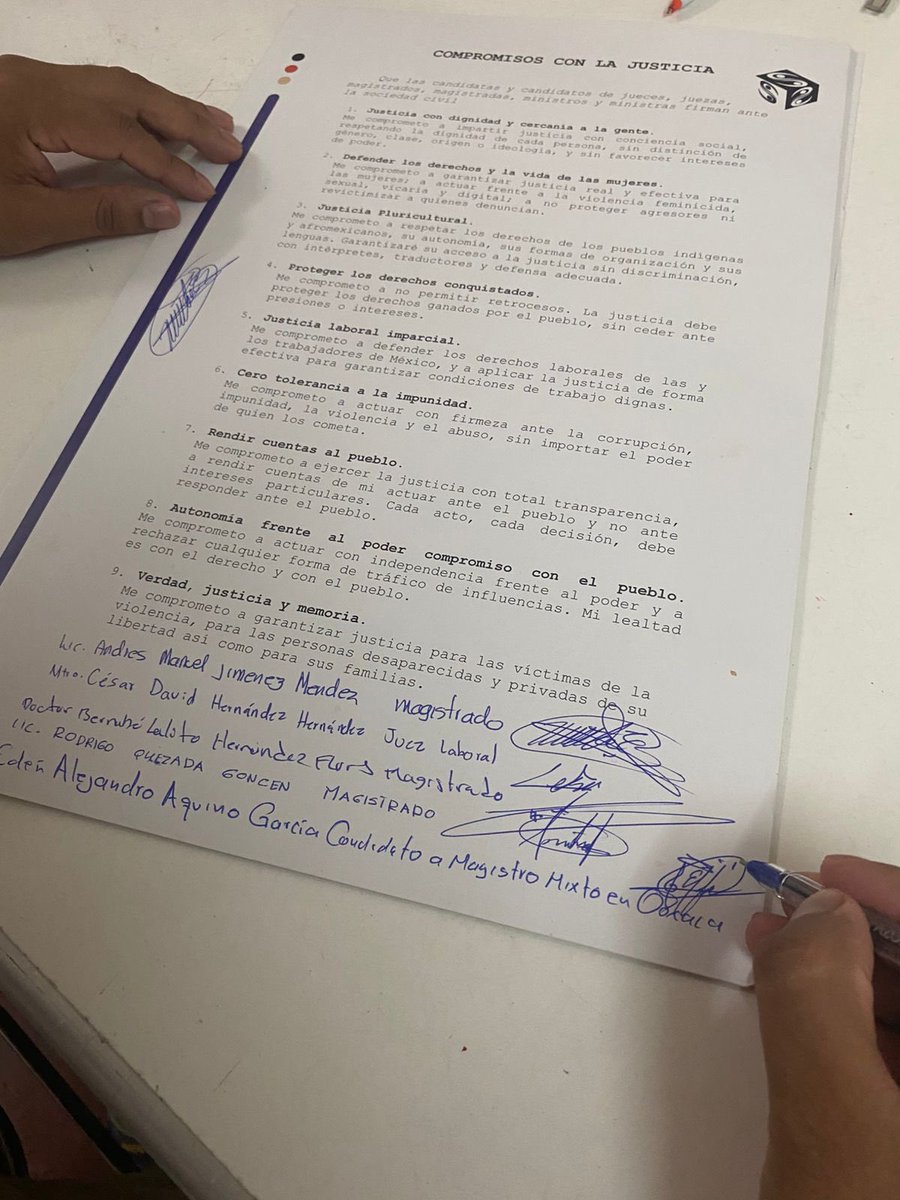 Quien aspira a juzgar debe tener la fuerza ética para mantenerse firme, incluso frente a presiones o intentos de doblegar su independencia.

Es un compromiso que he honrado a lo largo de mi trayectoria, y que hoy refrendo con claridad. 🧵👇
