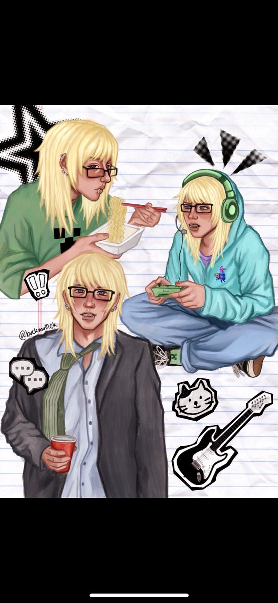 buckmintick's tweet photo. my interpretation of college nerd armin🙏#armin #arminarlert #nerdarmin #fanart https://t.co/adO14REbkz