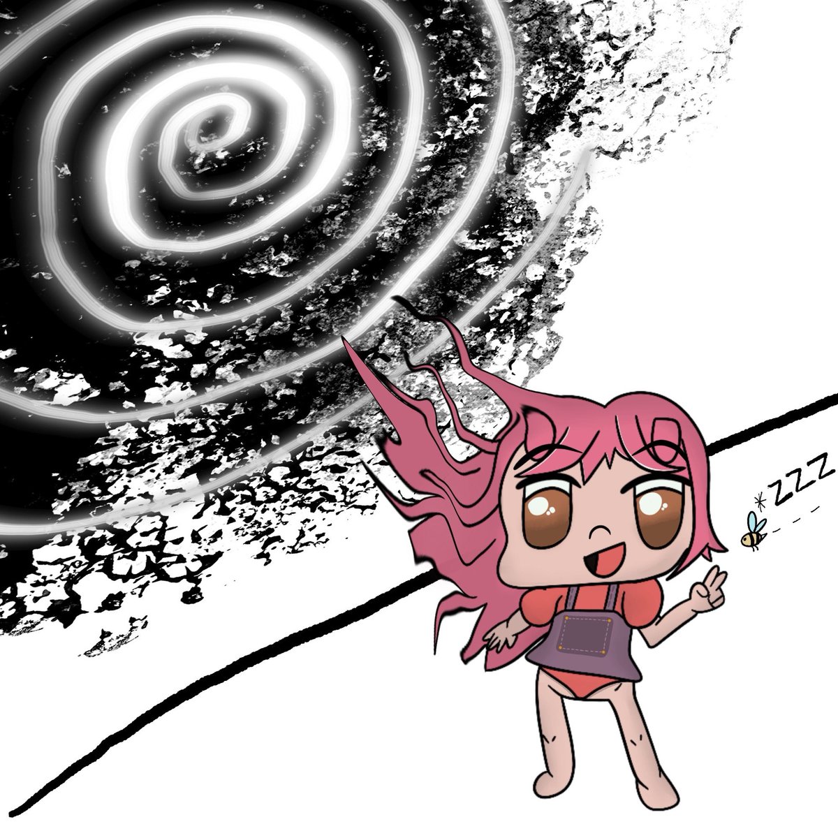 “Oops, we have to go now I guess, bye!”

Idk, lol. Just bored doodle.

#artmoots #learningtodraw