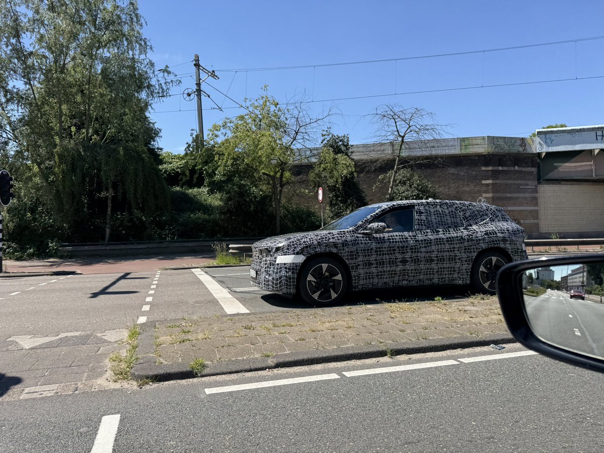 Kerleem's tweet photo. Spotted this BMW testing around Amsterdam this week. Testing cyclist detection perhaps? 😆 https://t.co/l56BCX9XgV