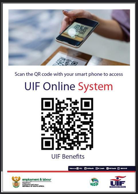 UNEMPLOYMENT INSURANCE FUND (UIF) (@uifbenefits) on Twitter photo The #UIF’s online services are being  migrated to a new link. To apply for Unemployment and Maternity Benefits Online, visit uifonline.labour.gov.za/uifOnline/ or scan the QR code above with any smartphone.
Adoption and Illness benefits will be rolled out soon.
#Yazini
#UIF
#WorkingForYou The #UIF’s online services are being  migrated to a new link. To apply for Unemployment and Maternity Benefits Online, visit uifonline.labour.gov.za/uifOnline/ or scan the QR code above with any smartphone.
Adoption and Illness benefits will be rolled out soon.
#Yazini
#UIF
#WorkingForYou