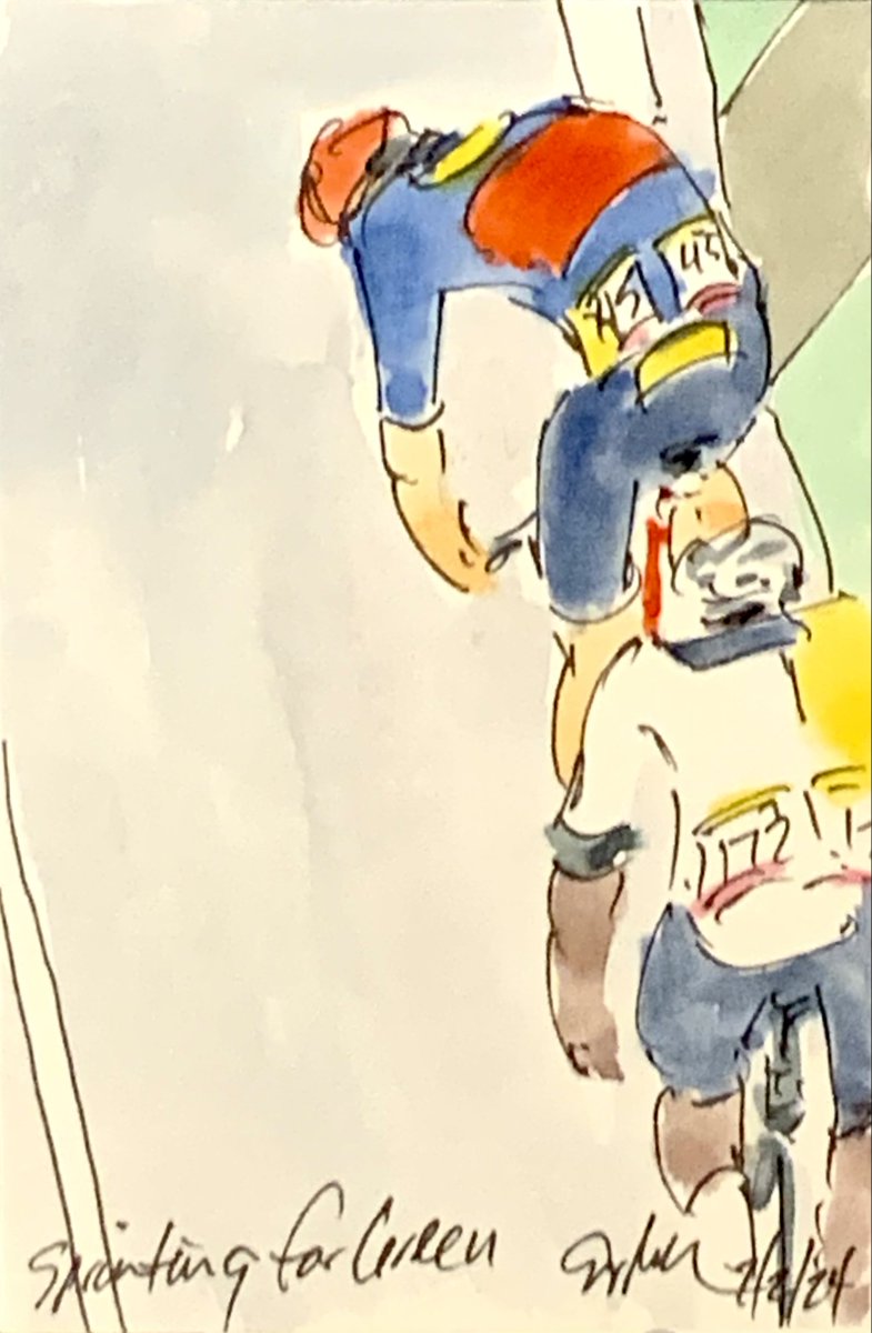 With 44 days until the start of #TDF, I thought it was time to share a #painting a day of my #cycling #art #watercolors that are still available.  I'll be painting every stage, every day in July! greigleach.com/large-multi-vi…
<a href="/LidlTrek/">Lidl-Trek</a> <a href="/IntermarcheW/">Intermarché-Wanty</a>