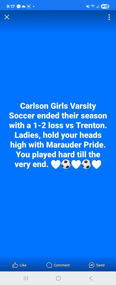 Best of luck to our Seniors in their next chapter. I will miss watching you play.
💙⚽️💙⚽️💙⚽️💙⚽️💙⚽️💙⚽️💙