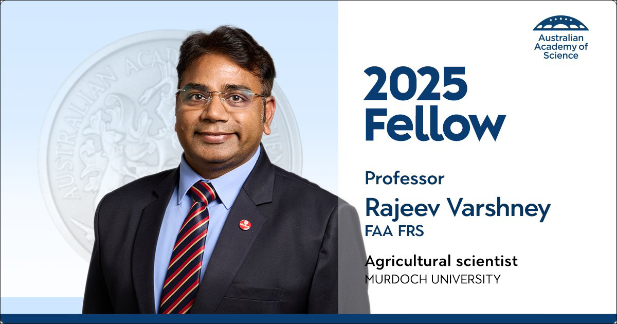 MU_CCFI_Biotech's tweet image. @MU_CCFI_Biotech is delighted to announce that our Centre Director, Professor Rajeev Varshney, has been elected as a Fellow of the Australian Academy of Science (@Science_Academy) for his groundbreaking contributions to crop production and global food security.
Prof. Varshney…