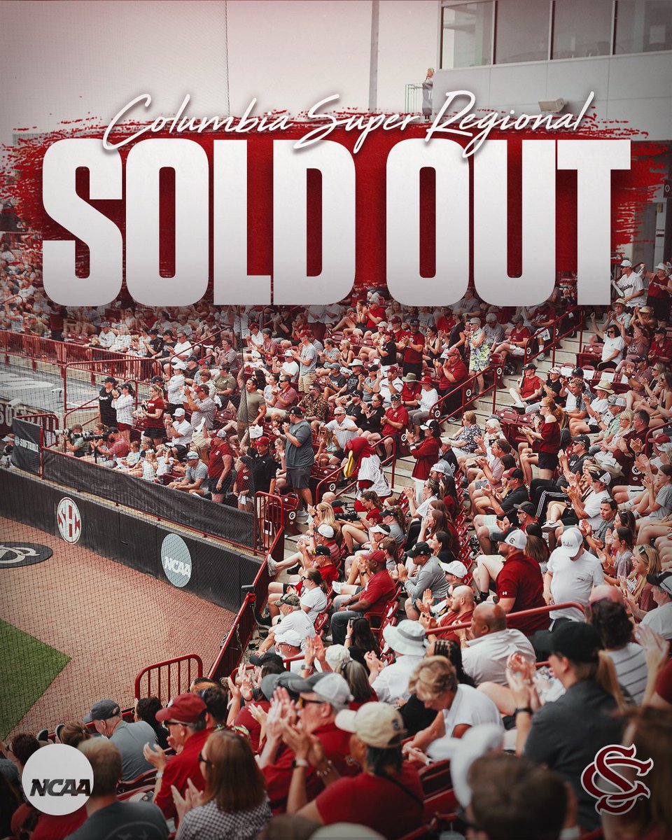 Can't wait to see Carolina Softball Stadium packed out in Garnet!