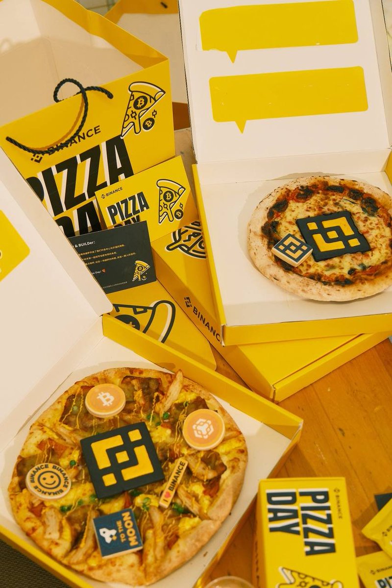 BinanceFutures's tweet image. 🎉 Happy #Bitcoin Pizza Day! 

Remembering the legendary moment when 10,000 BTC bought two pizzas back in 2010.  

How are you marking this tasty milestone?
#BitcoinPizzaDay