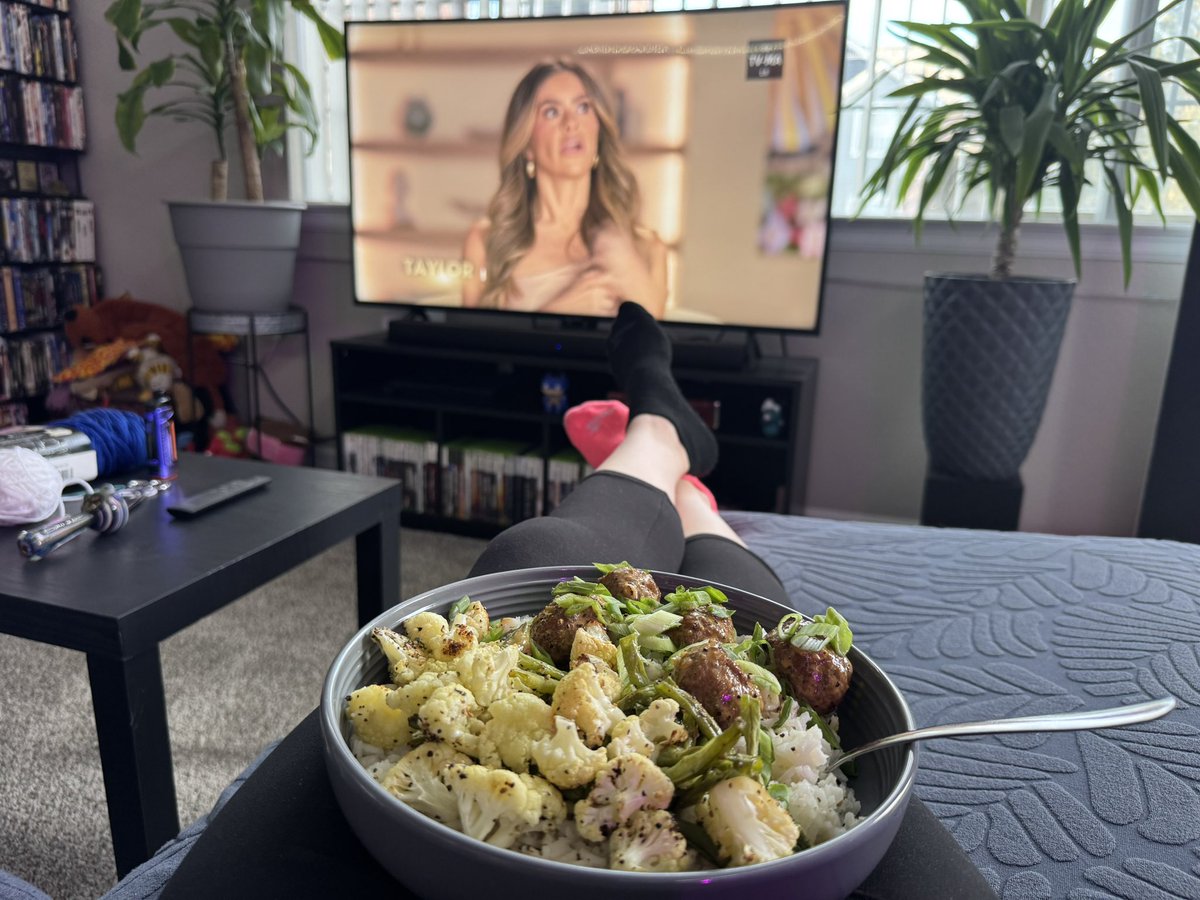Fire cracker meatballs, with roasted veggies.