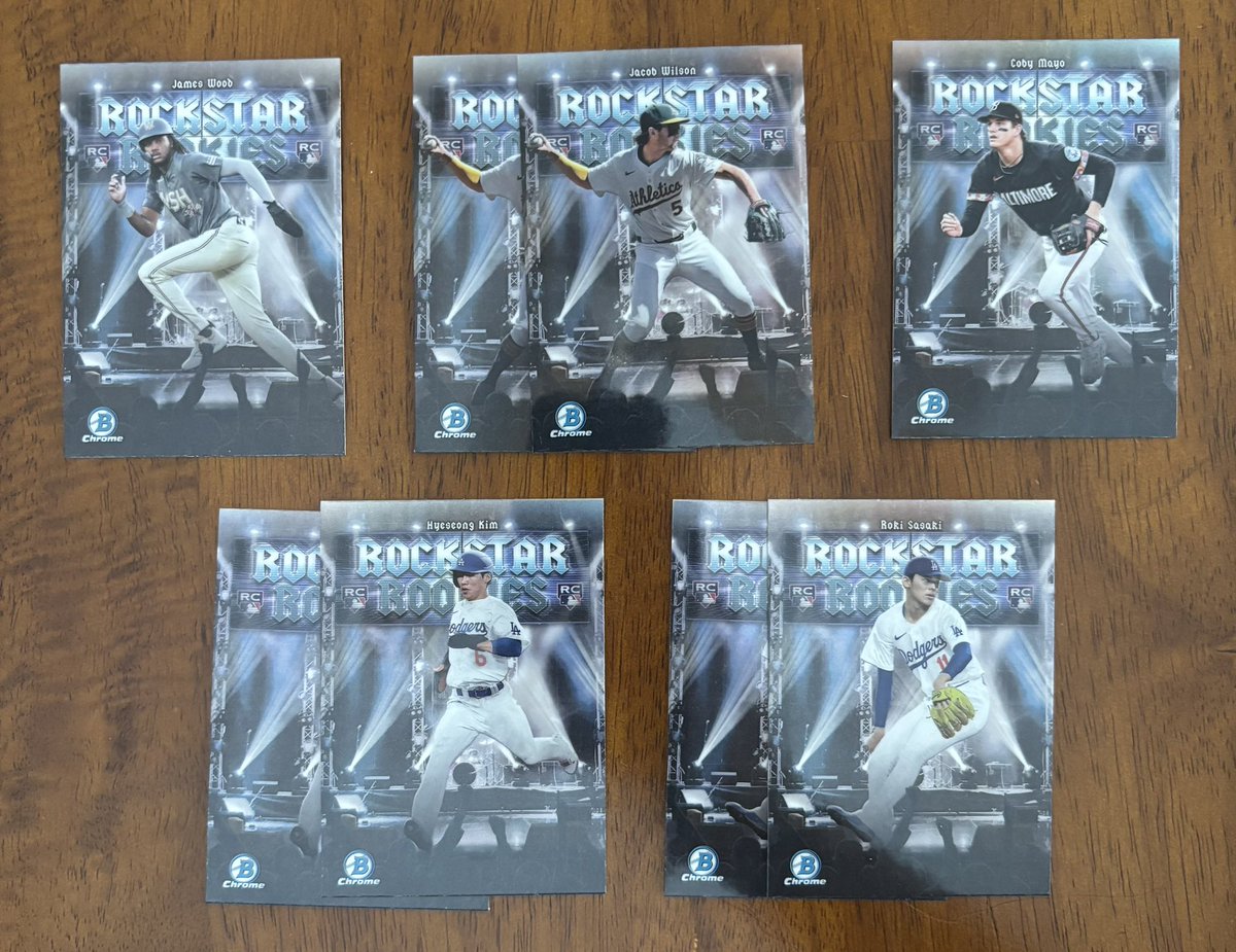 corbit4's tweet image. Rockstar rookie inserts 

$2 each 

Claim by name 

#wbc #bearstack