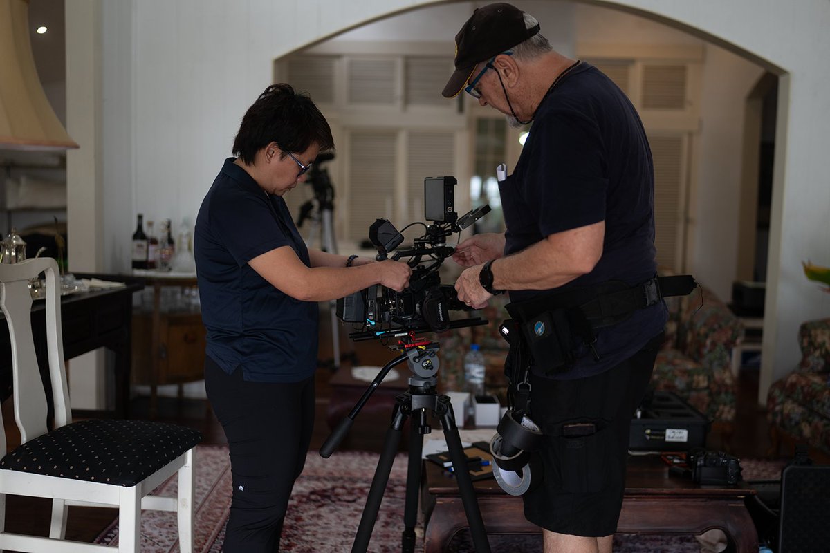 SoTe_Production's tweet photo. We're off and running. Here’s a look behind the scenes from yesterday’s first day on set with the cast and crew of Unspoken. Photography: Konnected Memories. https://t.co/gVDnRZW99l