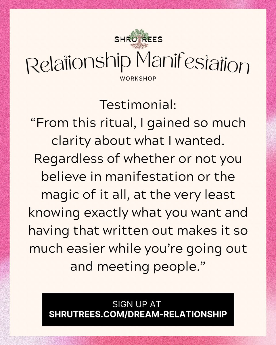 shrutrees's tweet photo. Workshop includes:
1. Mindset framework
2. Journal and self reflective prompts to identify your intentions
3. Guided manifestation ritual with sample intentions and community space to create your own custom intentions

Use code SHRUTREES for 30% off!

https://t.co/ItxZVQhjKT https://t.co/ja7Yy9fvM2