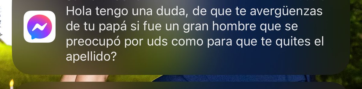 IsaVidaurri's tweet photo. Este es el mensaje de un familiar, que nunca ha estado presente en mi vida. Y piensa que fb es un documento oficial. https://t.co/hWCNSOQhkB