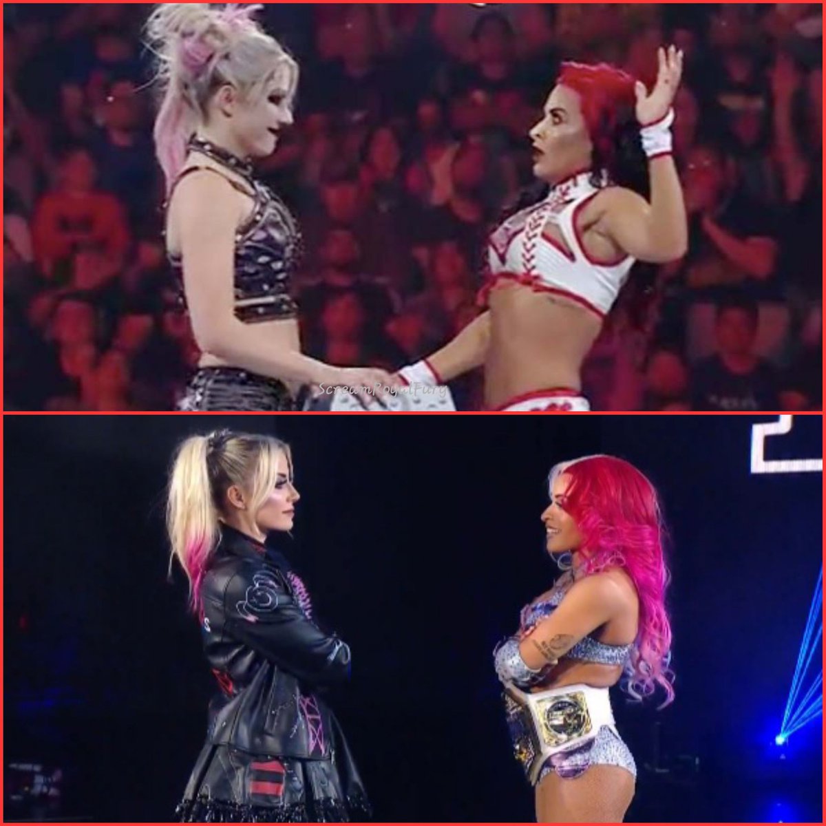 AlexaDaGOAT's tweet image. When Alexa Bliss returned on SmackDown on May 9th she did a callback to when she hypnotized Zelina at MITB 2021. #AlexaBliss ⭕️
