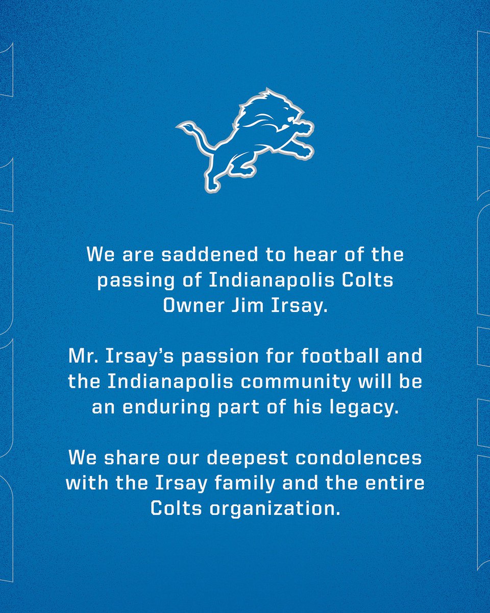 Statement from the Detroit Lions