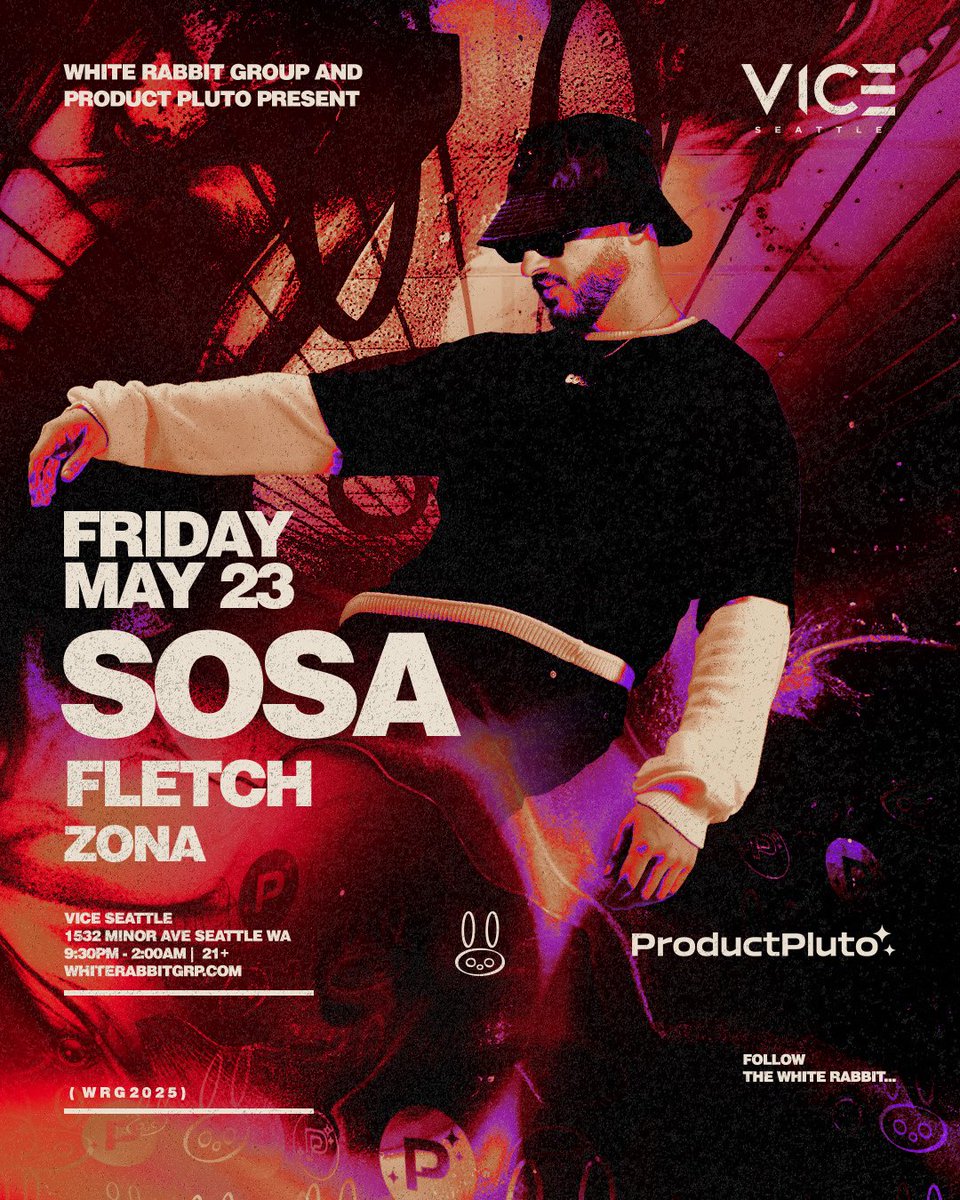 WhiteRabbitGrp's tweet photo. @sosamusicuk is keepin’ the world spinning w/ Product Pluto THIS FRIDAY, with support from @fletchmusic_ and @officialzona_! 🎉🪐

🎟️ Tier 2 is ALMOST GONE, lock yours in ASAP before it’s too late! Available at https://t.co/WBtap3vbBO https://t.co/JWXXC7AUva
