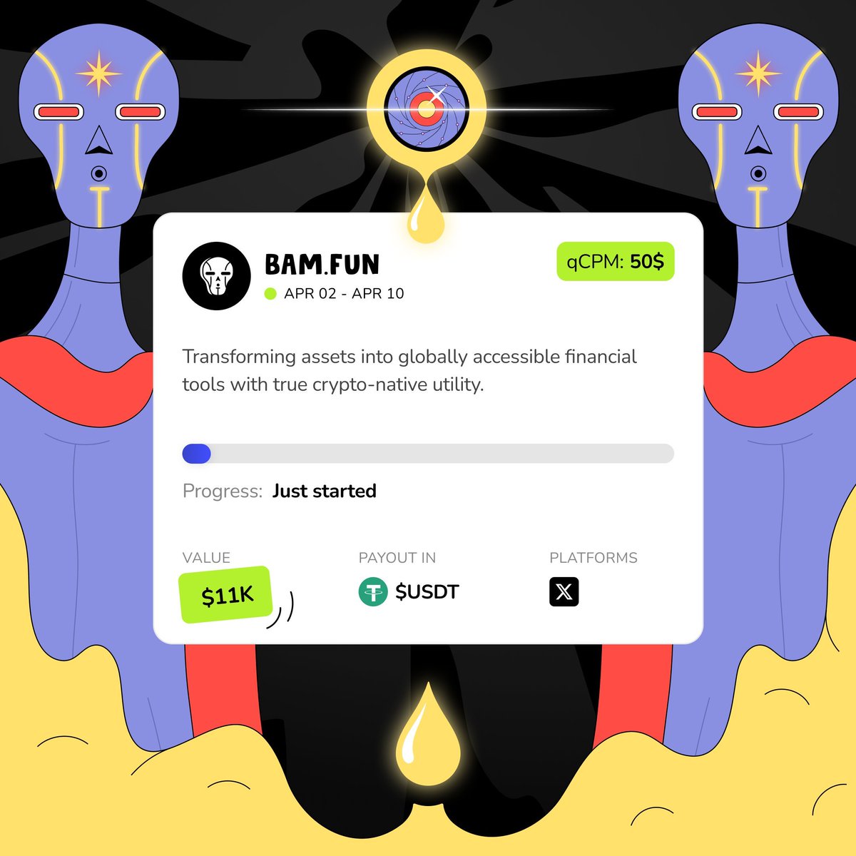 ifureJack's tweet image. Tired of shouting into the void for likes and getting paid nothing? 
@bamdotfun flips the script.

On #BAM, creators earn not for noise but for real influence. 
It’s not about hype or follower count, it’s about the quality and impact of what you share. 
The payout system is…