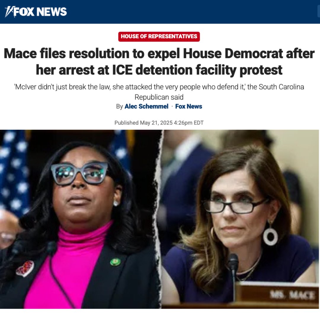 NancyMace's tweet image. If anyone else did what she did, they’d be in jail.
No one is above the law. Not even Members of Congress.