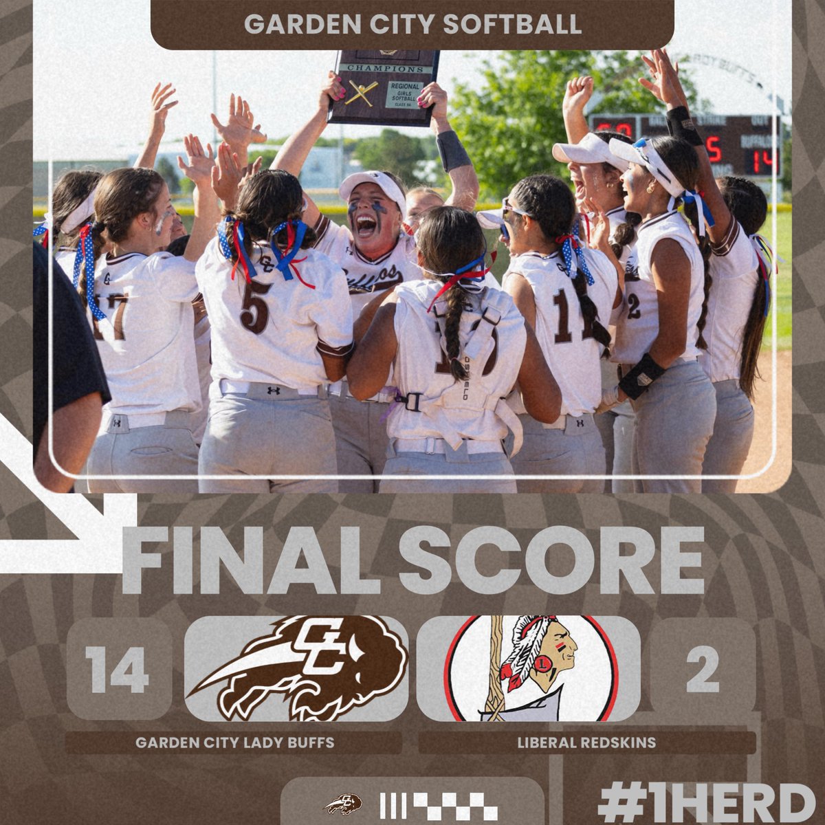 The Lady Buffs Are Going To State!!! The Buffs defeated Junction City and Liberal today to win the regional championship and punch their ticket to Lawrence next week! Go Buffs! #1HERD