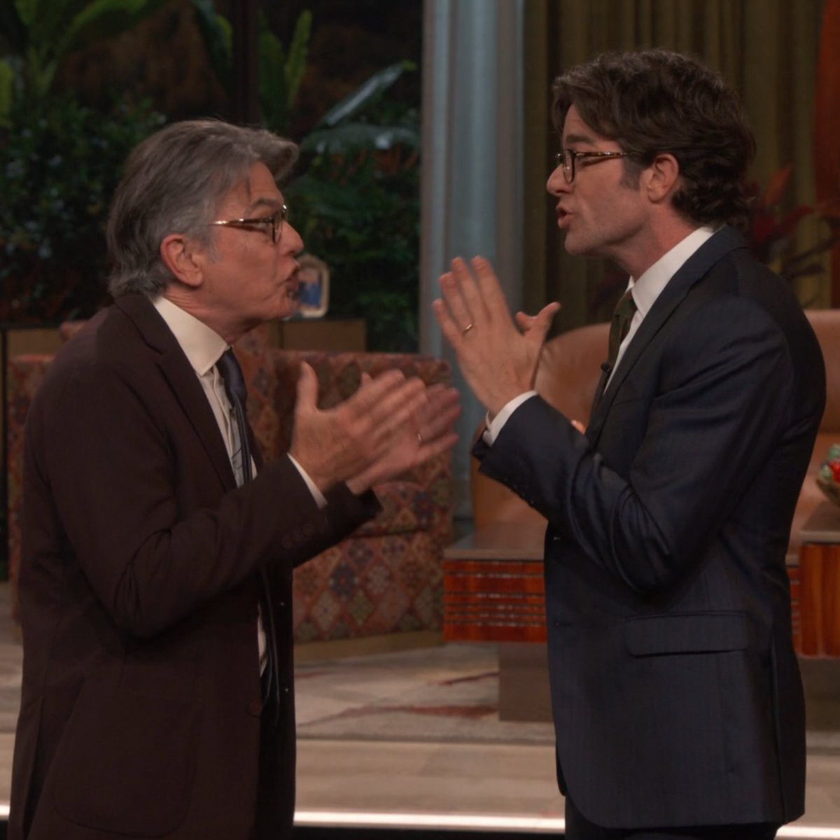 John Mulaney and John Mulaney From the Future stun in new photo. #EverybodysLive