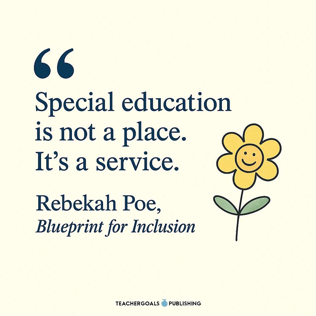Get the book: teachergoals.com/inclusion. Learn how to best serve students with IEPs in all classrooms! 🧡