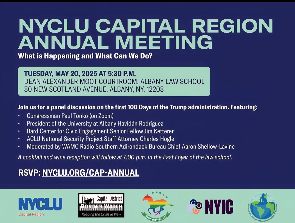 jpketterer's tweet image. It was great to be part of this panel organized by @NYCLUCapital and hosted by @AlbanyLaw. I was impressed by my fellow panelists, Charlie Hogle of the @ACLU, @HavidanUAlbany and Rep. @PaulTonko, plus Aaron Shellow-Lavine of @WAMCRadio.
