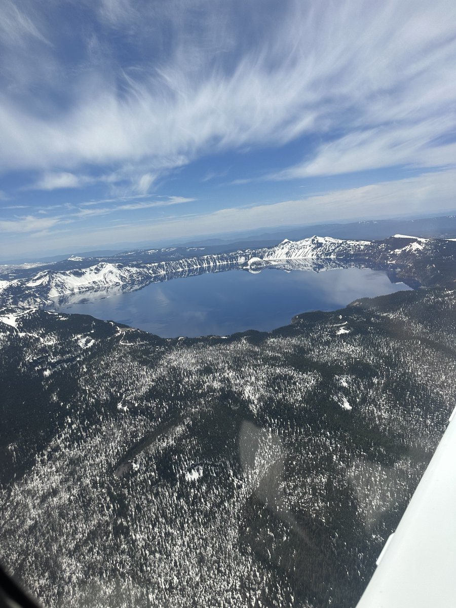Gorgeous day over Crater Lake! Blue skies, smooth air, and tailwinds winds. It doesn’t get better than that. It feels great to be flying again.