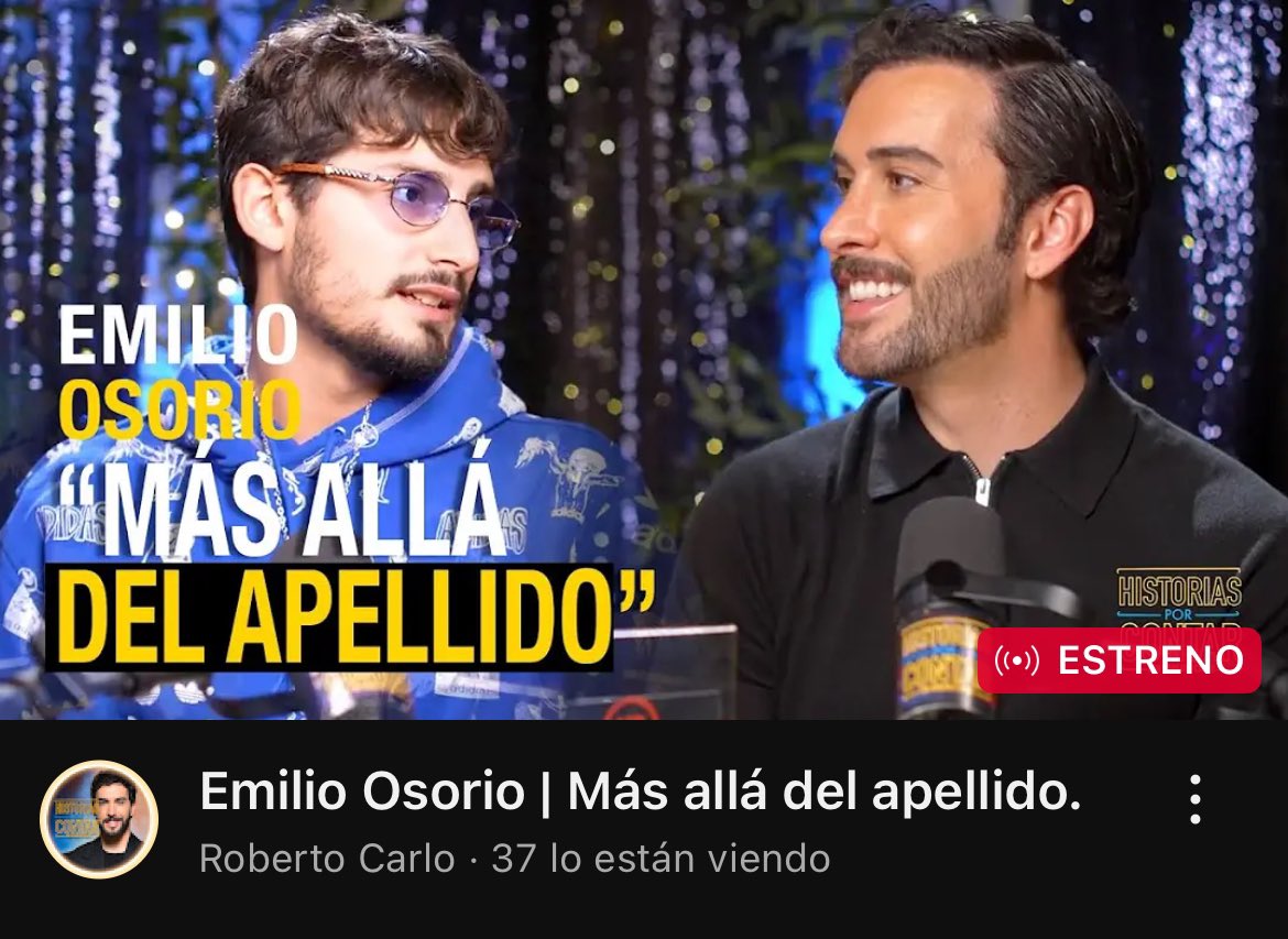 EmilioSites's tweet photo. Ya se encuentra disponible el episodio de #Emilio en “Más allá del apellido” (Historias por contar) con Roberto Carlo en YouTube. ¡Vayan a Escucharlo! 🎙️🌟

🔗: https://t.co/3967Xxs9R6 https://t.co/MzgzqwYevr