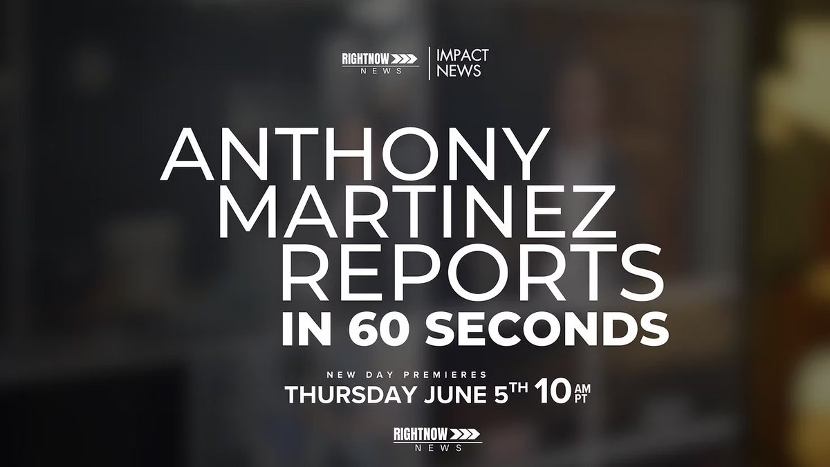 "Anthony Martinez Reports in 60 Seconds” Moves to Thursdays as Part of RightNow News’ Summer Lineup

rightnowmediagroup.wixsite.com/rnnmediacenter…