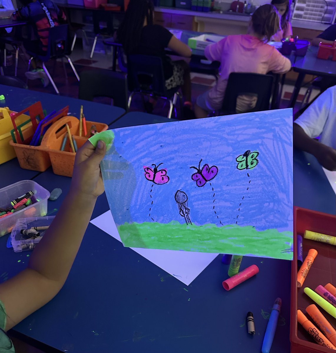 Party day in the art room was glowing!