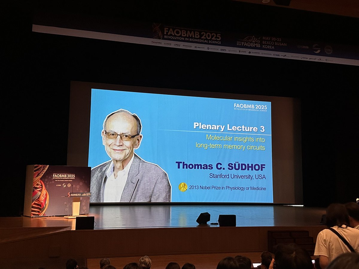 Such an inspiring talk by Nobel Laureate Thomas C. Sudhof #FAOBMB2025