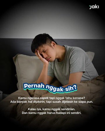 DKIJakarta's tweet photo. Capek secara mental tapi bingung mau cerita ke siapa?

Tenang, ada JAKI yang #bikingampangang buat jaga kesehatan mentalmu, karena sekarang ada JakCare di aplikasi JAKI! 💙

Layanan gratis dari Dinas Kesehatan DKI Jakarta ini bantu kamu konsultasi langsung dengan psikolog klinis, skrining mandiri, bahkan dirujuk ke layanan lanjutan jika perlu. ✨️

Yuk, cari tahu info lebih lengkapnya di postingan ini, dan jangan lupa download JAKI sekarang! 
📲

Sumber: @JSCLab 

#JakartaSmartCity #JakartaKotaGlobal #JAKI #BikinGampang #Jakcare