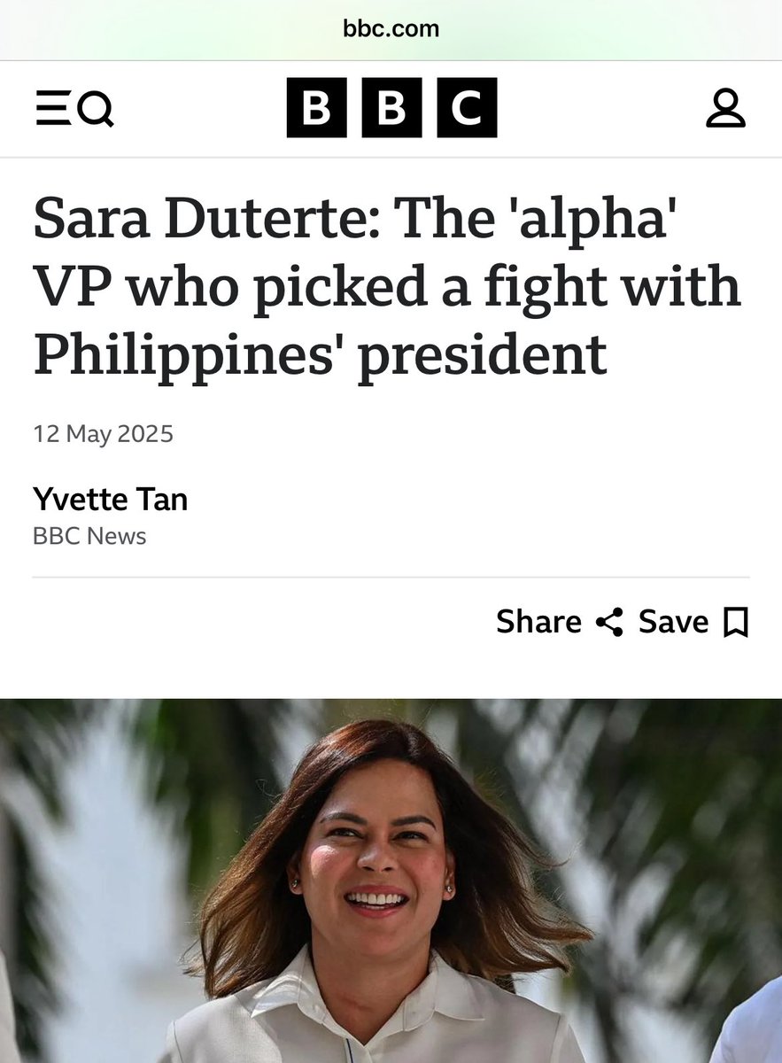 Elvin Mac (@gadenorer) on Twitter photo DUTERTE 👊🦅💚🇵🇭
Most loved VP & President of the Philippines
<a href="/BBCBreaking/">BBC Breaking News</a> <a href="/BBCWorld/">BBC News (World)</a> <a href="/BBCNews/">BBC News (UK)</a> DUTERTE 👊🦅💚🇵🇭
Most loved VP & President of the Philippines
<a href="/BBCBreaking/">BBC Breaking News</a> <a href="/BBCWorld/">BBC News (World)</a> <a href="/BBCNews/">BBC News (UK)</a>