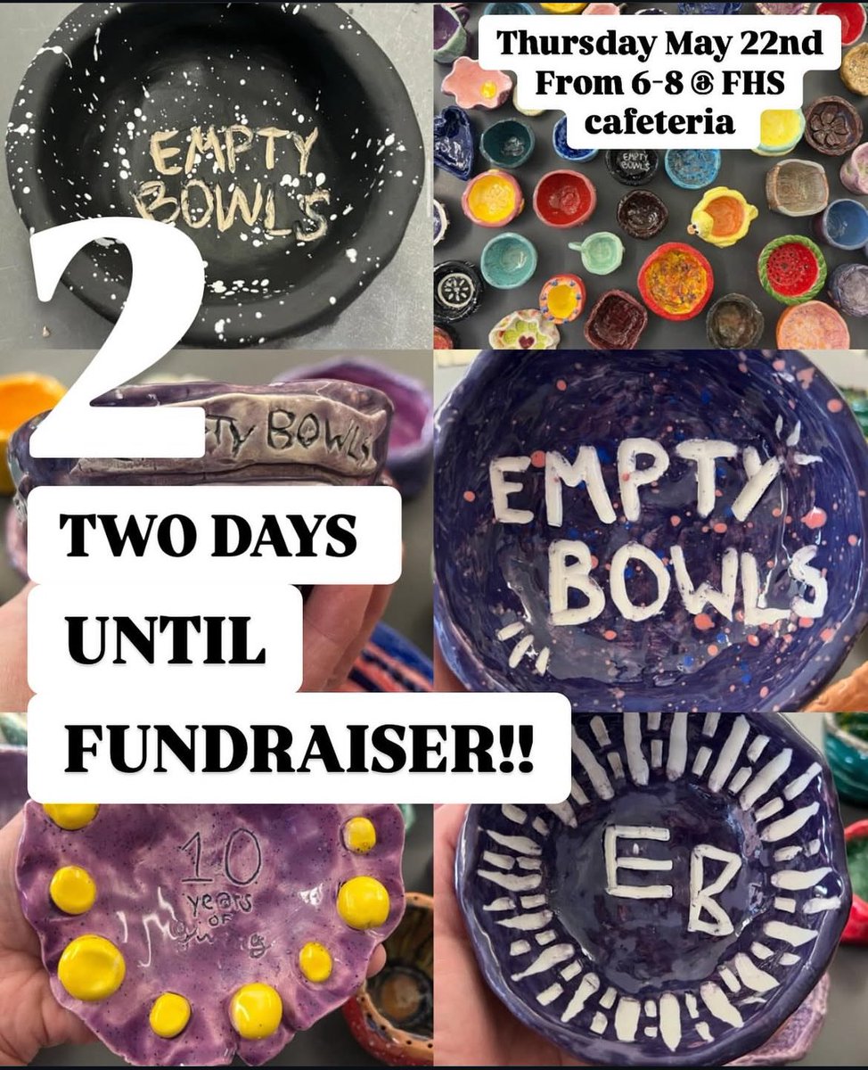 FHS Empty Bowls (@fhs_emptybowls) on Twitter photo EB turns 10 tomorrow!! Get your tickets now on the Franklin Food Pantry website or tomorrow at FHS - we cannot wait to see you there! <a href="/johnsonb_ms/">Brenna Johnson</a> <a href="/FranklinFoodPan/">Franklin Food Pantry</a> <a href="/FranklinMatters/">Steve Sherlock</a> EB turns 10 tomorrow!! Get your tickets now on the Franklin Food Pantry website or tomorrow at FHS - we cannot wait to see you there! <a href="/johnsonb_ms/">Brenna Johnson</a> <a href="/FranklinFoodPan/">Franklin Food Pantry</a> <a href="/FranklinMatters/">Steve Sherlock</a>