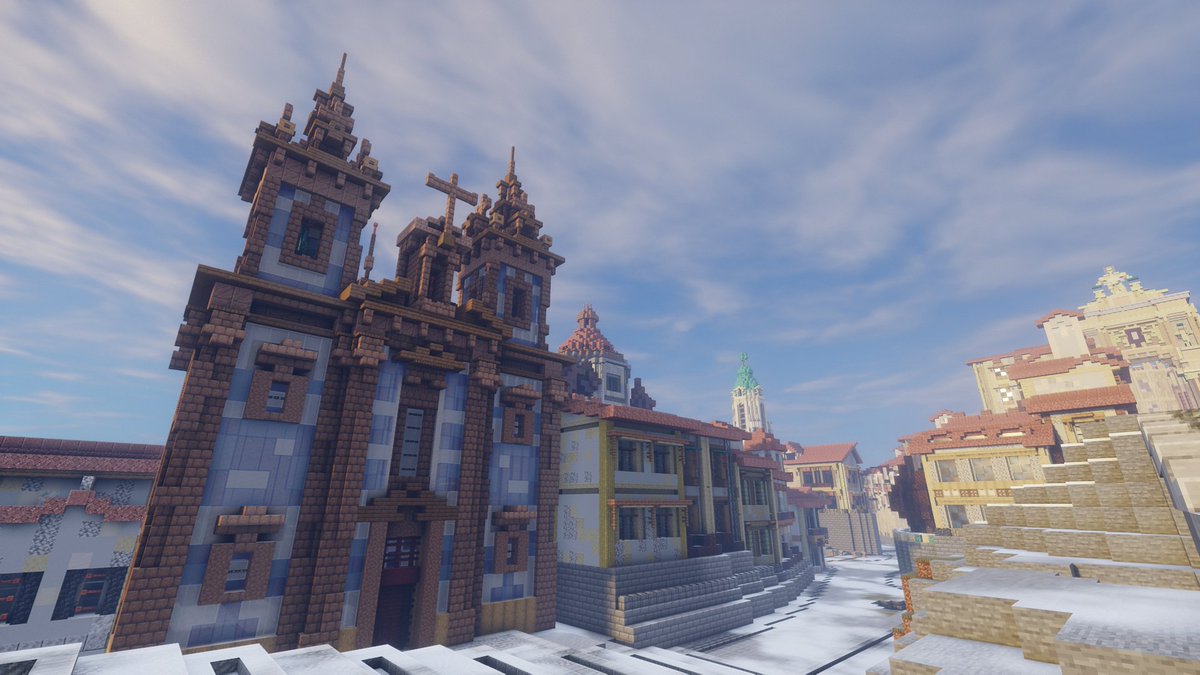 coe_des's tweet image. #minecraft建築コミュ ,#Minecraftbuilds ,#minecraft, #マイクラ ,#マイクラ建築
I am trying to build a Portuguese small city based on Lisbon, Porto and Coimbra.
The church I build is Igreja de Santo IIdefonso.