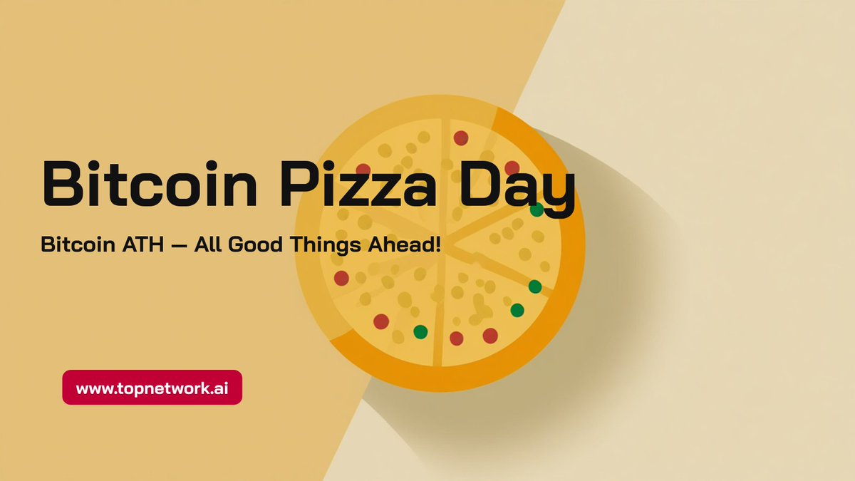 topnetwork_top's tweet photo. GM!๐
Bitcoin's hitting new heights โ perfect excuse for a pizza party today! ๐ฅณ๐๐
#PizzaDay #Bitcoin #TOPAI https://t.co/m21ga0we0d