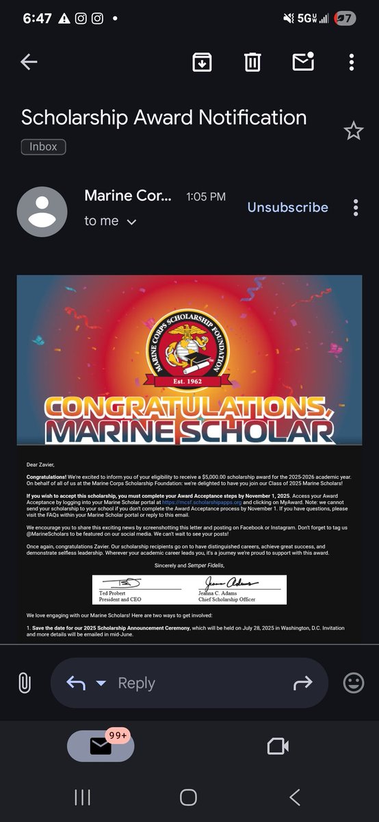Zavier R Leatherman (@zleatherman_34) on Twitter photo Blessed to be awarded this based on essays and GPA 🙏
<a href="/ANAWarriors/">Army Navy Warriors</a> <a href="/CoachBrunsonANA/">Nehemiah Brunson</a> Blessed to be awarded this based on essays and GPA 🙏
<a href="/ANAWarriors/">Army Navy Warriors</a> <a href="/CoachBrunsonANA/">Nehemiah Brunson</a>