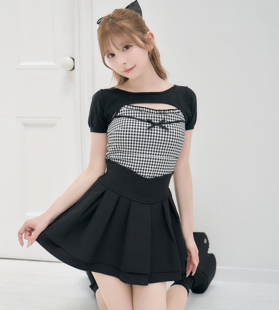 ショートボレロアンサンブルギンガムワンピ♡XS♡新品未使用♡ミシェル